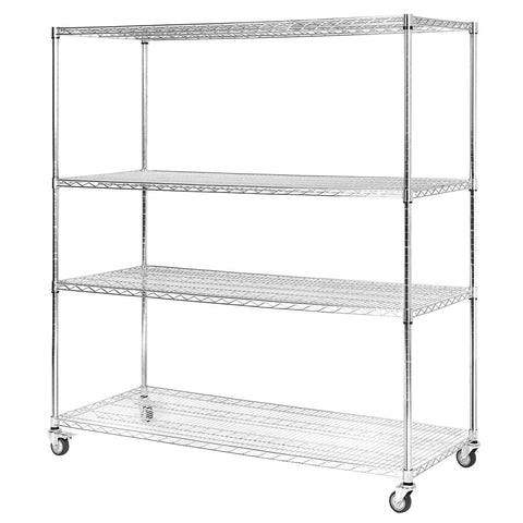 Heavy Duty 5 Tier Metal Wire Shelving Unit With 250 Kg Per Shelf Capacity, No Tools Needed For Easy Assembly, Adjustable Storage Rack