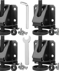 Heavy Duty Adjustable Table And Workbench Leveling Legs Kit 8Pcs with screws, wrench, and threaded posts for stability