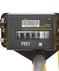 Bad Boy Two Wheel Measuring Tool Built Tough With Aluminum Shaft And Rugged Abs Body, detailed view of measurement display.