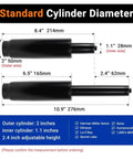 Beefed-Up Heavy Duty Office Chair Cylinder Replacement With 2.4 Inch Stroke And 1000 Lb Class 4 Hydraulic Lift size chart