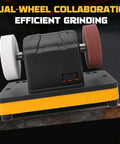 Versatile Cordless Mini Bench Grinder With Variable Speed Up To 6000 Rpm And Included Grinding Wheels for efficient dual-wheel grinding.