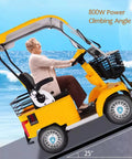 Kickin Up Dust 4 Wheel Electric Golf Cart Sweet Comfort Mobility Scooter for Mature Riders on a slope