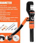 Hydraulic Crimping Tool Kit With 9 Die Sets For 12 AWG To 2/0 AWG Cables, Wire Rope Electrical Terminal And Battery Cable Crimper