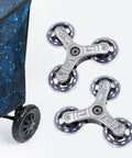 2X Triangle Caster Wheels For Folding Shopping Carts And Dollies, Easy To Install Stair Climbing Wheels For Dolly Trolley