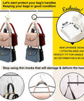 Two Pack Purse Organizer Hanger For Closet Storage Durable Bag Organizer For Purses Totes with swivel hooks and bag protection