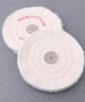 Two Pack 6 Inch White Cloth Polishing Buffing Wheels For Jewelry And Stainless Steel Heavy Duty Abrasive Grinding Wheels
