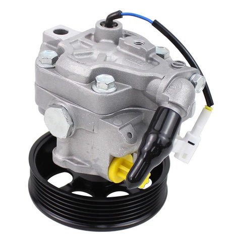 Heavy Duty Power Steering Pump With Pulley For Subaru Legacy And Outback 2010 Through 2014 3 6 Liter Motors, silver and black assembled unit