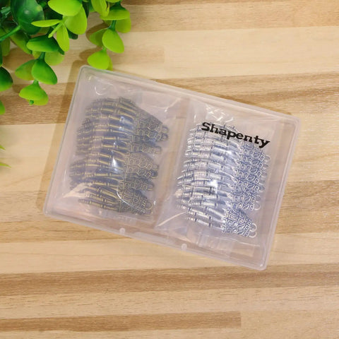 Metal Skeleton Skull Hand Claws Charms Set 20Pcs Antique Silver And Bronze in clear plastic packaging for DIY crafts.