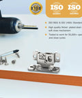 Fifty Piece One Half Inch Overlay Soft Close Concealed Cabinet Hinge Set with screwdriver and drill for installation
