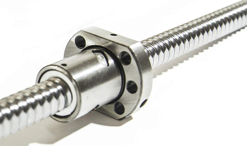 SFU1605 Ball Screw Nut Assembly For CNC Machines, 16mm Diameter, 5mm Lead, 400mm Length, GCr15 steel close-up
