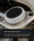 High Grade 2 Piece Exhaust Manifold Gasket Set 60Mm Replacement Auto Part With Graphite Coating And Stainless Steel Core High Temp Heat Resistant Seal For Street Crawlers And Weekend Racers on a metal surface.