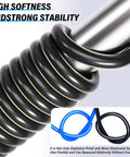 Close-up of Rugged Black Nylon Pneumatic Air Tubing Kit showcasing flexibility, intertwined in a coil, highlighting high softness and stability.
