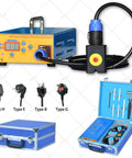 Portable Car Dent Fix Kit With Induction Heating And Digital Display PDR Puller For Minor And Deep Dents shown with accessories.