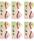 Get That V Clamp Game Strong With These 6 Adjustable Magnetic Fixtures For Metal Welding, Made From Durable Stainless Steel To Hold Round And Flat Surfaces Like A Boss For Serious Pros - Set of six pink and gold magnetic welding clamps.