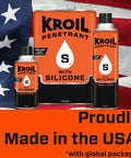 Rust Busting Penetrant With Silicone For Major Rust, Deep Penetrating Lubricant And Corrosion Inhibitor Oil, USA flag background