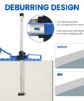 Pro Grade Folding Drywall Cutter With Dual Inch And Metric Scale Featuring 13 Rolling Bearings For Smooth Operator Sheetrock Trimming A Heavy Duty Workhorse That Knocks Out Tough Cuts Without Breaking A Sweat On Your Next Job Site deburring design with adjustable blade removing edges for improved cutting quality.