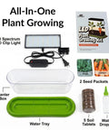 Indoor Garden Starter Kit With LED Grow Light And Root Viewing Window For Beginners Grow Your Own Vegetables And Herbs Year Round Soil And Seed Germination Kit Easy Indoor Gardening System components