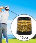 10 Pack Tapered Golf Iron Ferrules Glitter Inner Gold Finish 0.370 Sleeve For Tapered Shaft Wedge Iron Club Repair Parts