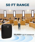 Wireless Classroom Voice Amplifier For Teachers With Clip On Mic System 15W Portable PA in a classroom setting WB005N