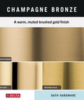 Champagne bronze finish comparison for Double Towel Hook In Champagne Bronze For Bathroom Or Kitchen No Fuss Easy Mount.