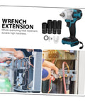 Kickstart Your Garage Game With This Badass Kallory Rechargeable Electric Impact Wrench, wrench extension and usage in HVAC work.