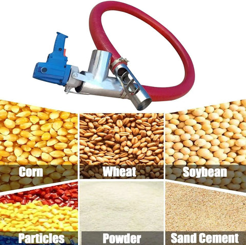 Heavy-Duty 5M Screw Conveyor Auger Feeder For Cement Grain Sand Fertilizer Farm And Construction Equipment with corn, wheat, soybean, sand.