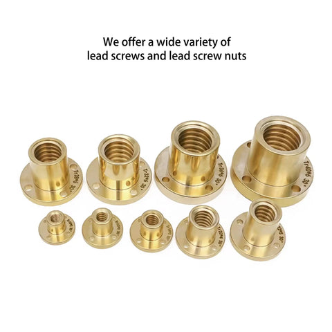 Wide variety of brass lead screw nuts for Bi Directional 20mm Lead Screw Set With 300mm Length And Two Brass Nuts For 3D Printers Acme Thread