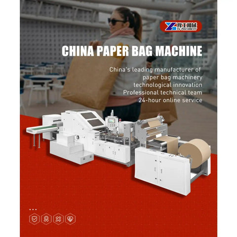 Automatic Paper Tote Bag Making Machine For Shopping Bags Top Notch Pro Grade Tote Forming Equipment on display