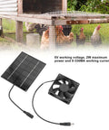 Compact Solar Powered Exhaust Fan Kit for Greenhouses Chicken Coops Sheds and Windows with solar panel and fan shown