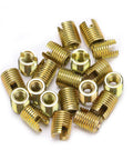 20 Pcs Self Tapping Thread Inserts Made From Durable Carbon Steel With Yellow Zinc Plating For Heavy Duty DIY Repairs And Professional Fastener Reinforcement Jobs That Last A Life Time.