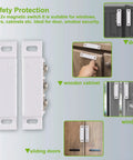 Magnetic Reed Switch NC NO Proximity Sensor For Door Alarm And Window Safety DC 5V 12V 24V Compatibility White ABS Mount