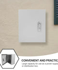 Weatherproof Electrical Junction Box With Lock Outdoor Enclosure Heavy Duty Plastic Control Cabinet 25x30x14cm closed view