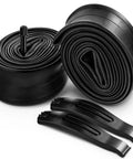 26 Inch Mountain Bike Inner Tubes 2 Pack For 26x1.75 To 2.125 Tires With Schrader Valve, Reinforced Valve, Included 2 Tire Levers