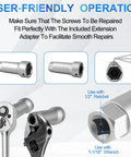 Close-up of user-friendly operation with All-In-One Axle Thread Repair Kit for Spindles and Wheel Studs by Syizyen, showing tool use.