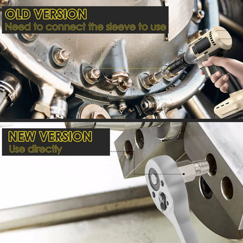 Comparison of old and new 25-Piece Double Head Screw Extractor Set For Stuck Screws And Bolts, 3/8 Inch Drive, 2-In-1 Easy Out Bolt Remover.