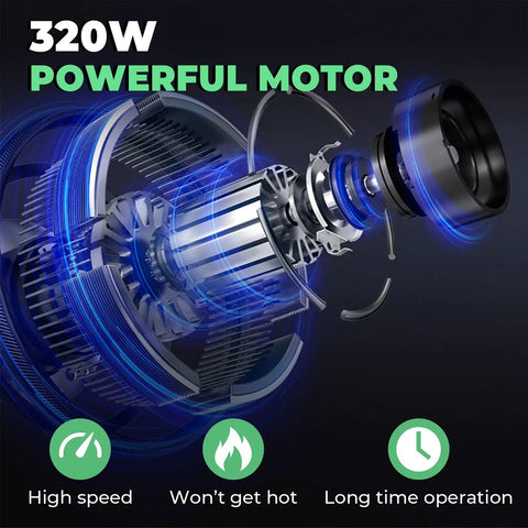 320W motor of Go To Bench Buffer Polisher Kit with Adjustable Speed for jewelry making and DIY projects.