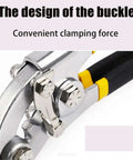 Close-up of Heavy Duty Metal Plate Clamping Fixture Bending Machine with Switch Lock, featuring buckle design for clamping.