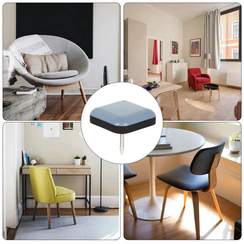 16 Pack Chair Leg Pads With PTFE And Iron For Ultra Durable Furniture Glides Quiet Smooth Moves Floor Protectors