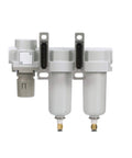 Front view of Three Stage Air Drying System With 10 Micron Particulate Filter And 0.1 Micron Coalescing Filter, One Half Inch NPT Regulator