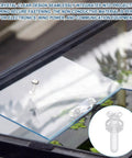 Rock Solid Clear Acrylic Bolts And Hex Nut Kit M4 X 6Mm Plastic Machine Screws fitting into a clear acrylic sheet for secure assembly.