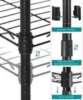 Tiny Bathroom Game Changer Five Tier Storage Rack Super Compact Organizer Hella Sturdy Powder Coated Steel Build assembly instructions for clips.