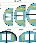 Size comparison of Inflatable Surf Wing With Pump For Paddle Board And Hydrofoil, Portable Windsurfing Wing For Outdoor Water Fun
