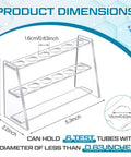 Two Pack Acrylic Test Tube Rack Holder With Six Wells For 10ml Tubes Clear Vial Organizer Dimensions
