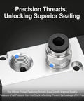Close-up of sealing mechanism on Six Port Pneumatic Solenoid Valve 4V210-08 AC 24V 2 Position 5 Way