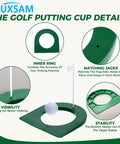 Dope Golf Practice Putting Cup Mat With Hole And Flag For Indoor Outdoor Use Portable Plastic Regulation Cup Training Aid