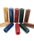 Ten Piece Heavy Duty Compression Spring Sets For Die Mold Loading 60mm Length Industrial Grade Steel Springs in various colors.