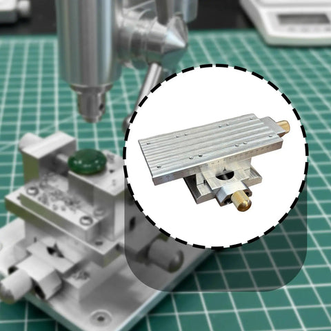 Hella Precise Cross Slide Table Fine Adjustment Hand Crank Screw Mechanism XY Axis Micro Positioning Tool Compact Aluminum top view