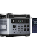 3200W Portable Solar Generator And Power Station For Camping RV Life, Home Backup, Heavy Duty Battery Pack, display and controls shown