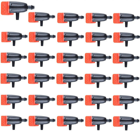 30 Pack Adjustable Drip Emitters For Garden Irrigation, Easy Setup Watering Drippers For 4mm And 7mm Hose, Adjustable Flow 0 To 40 Liters Per Hour