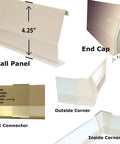 Solid All In One Basement Flood Defense System With Baseboard Channel Drains And Sump Pump Station featuring wall panel and connectors.